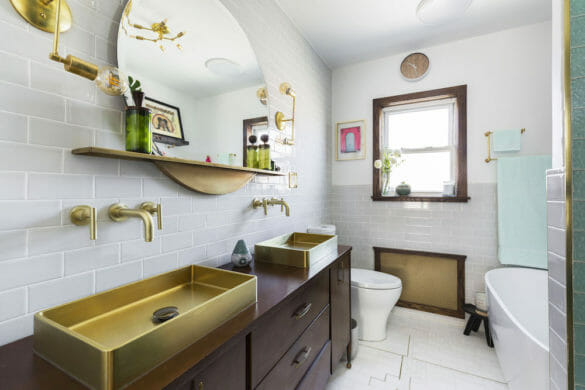 gold finishes bathroom